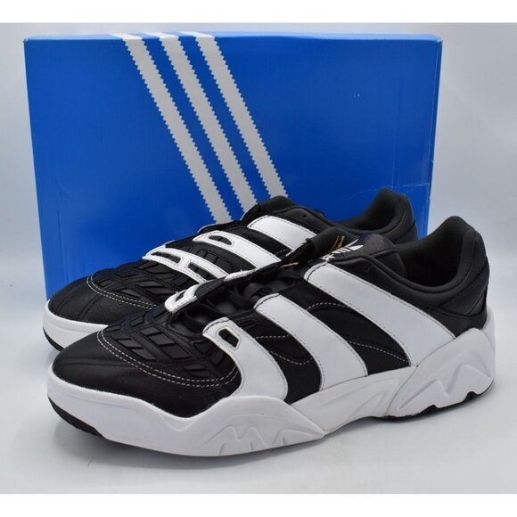 Adidas Mens Size 13 Predator XLG Core Black Leather Basketball Sneakers Shoes - Picture 1 of 12